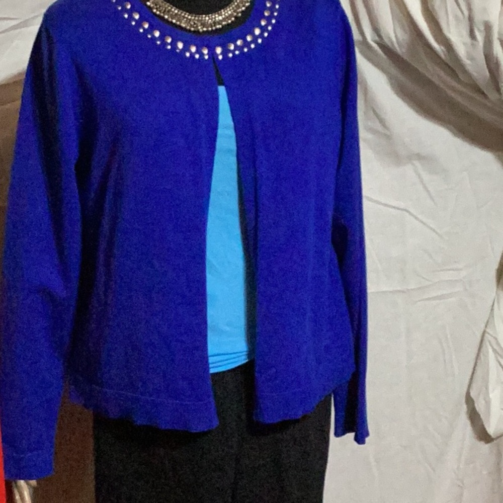 Chic Royal Blue Women's Cardigan